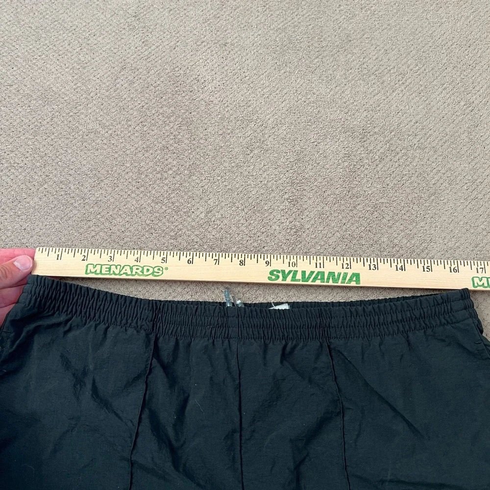 Vintage 1990s Nike Black Nylon Track Pants Windbreaker Joggers Mens Medium